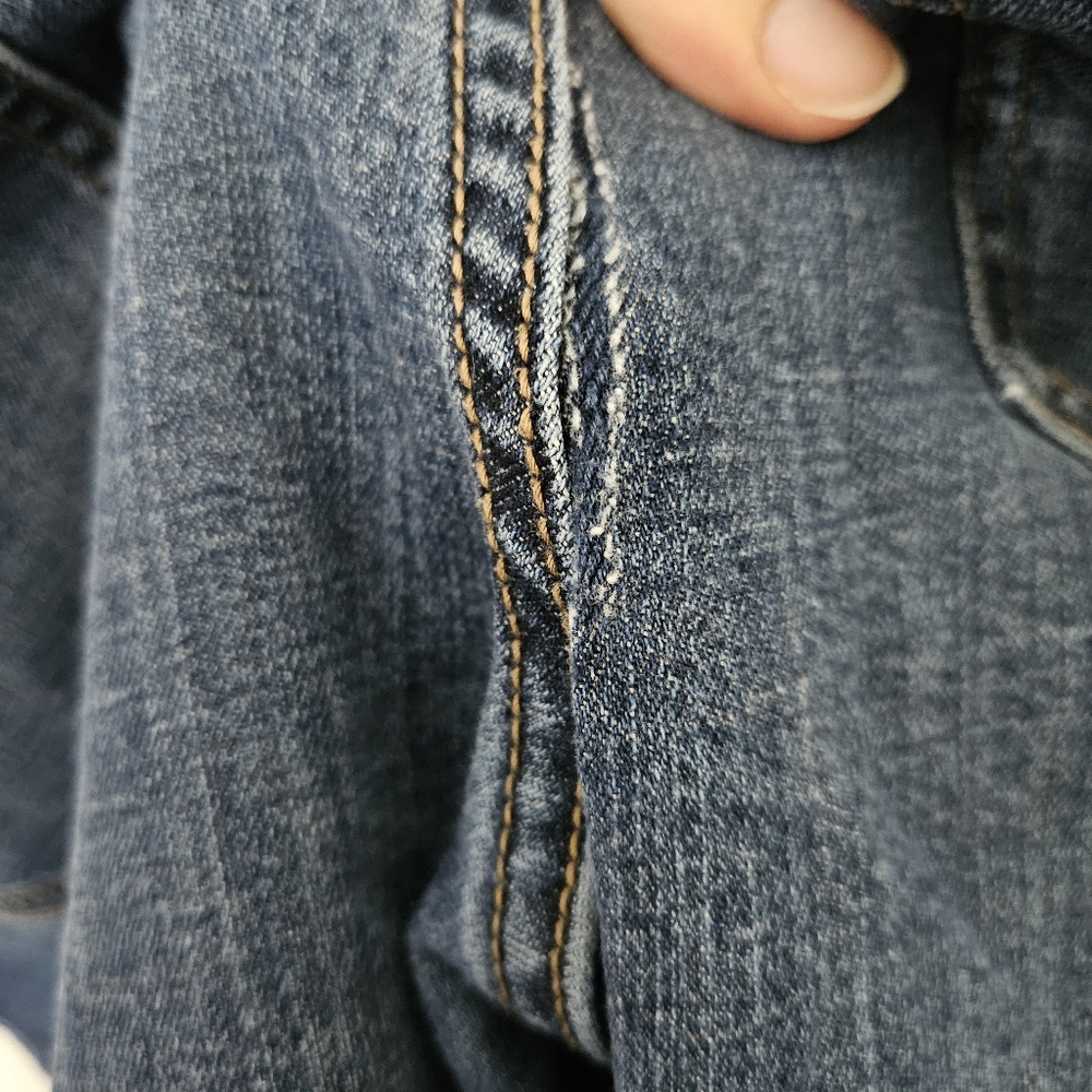 Old Navy Blue Jeans Boyfriend Comfy Straight Cropped Casual Neutral Classic - Picture 11 of 12